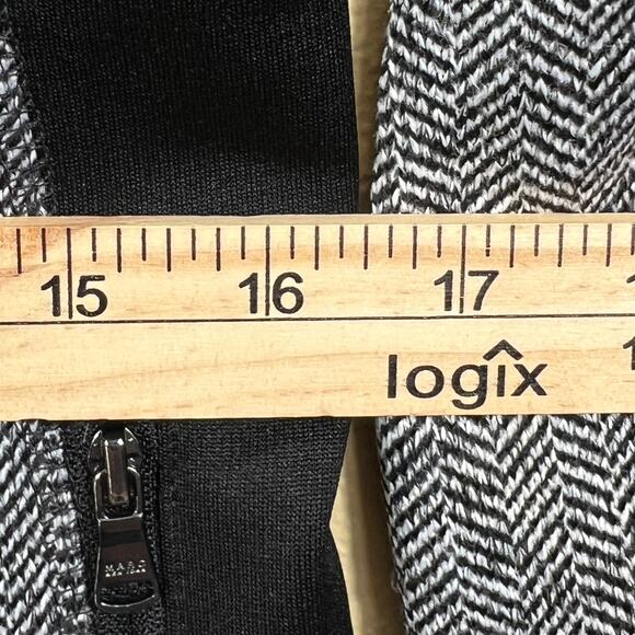 Marc NY Andew Full Zip Jacket Black White Herringbone Womens Size S - Picture 10 of 13